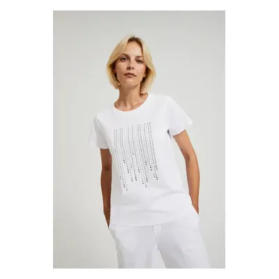 Women's T-shirt with MOODO app - white