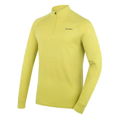 Men's merino sweatshirt HUSKY Aron Zip lime green