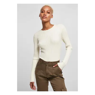 Women's ribbed knit with long sleeves whitesand