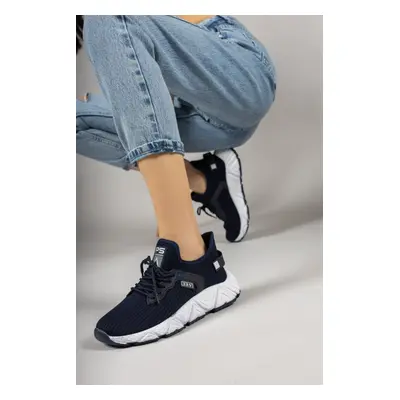 Riccon Navy Blue White Unisex Sneakers