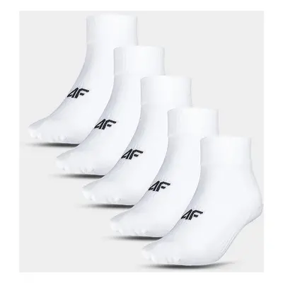 Men's Casual Socks Above the Ankle (5pack) 4F - White