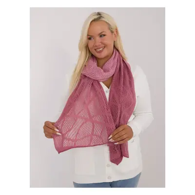 Dark pink women's scarf with wool