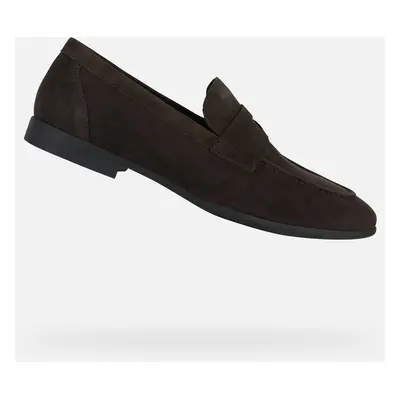 Dark brown men's moccasins Geox Sapienza - Men's