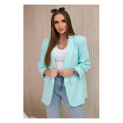 Elegant blazer with mint lapels