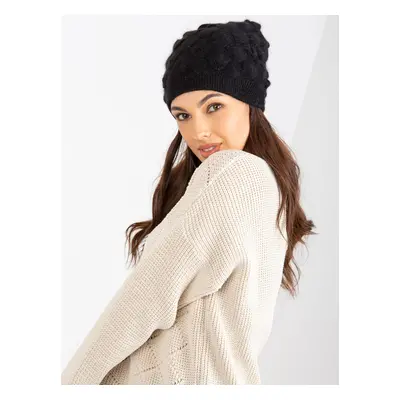 Women's winter hat in black color