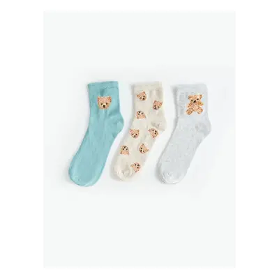 LC Waikiki 3-Pack of LCW Women's Printed Socks