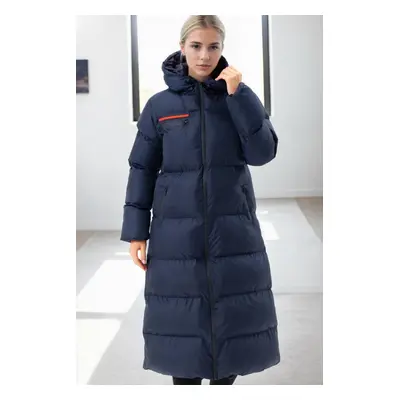 Z6756 DEWBERRY LADIES' INFLATABLE COAT-NAVY-1