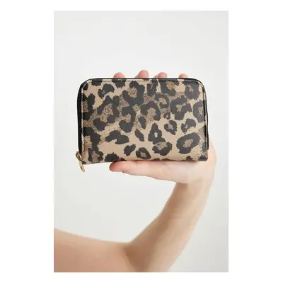 DEFACTO Women's Leopard Patterned Faux Leather Wallet C0885axns