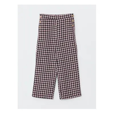 LC Waikiki Elastic Waist Houndstooth Pattern Girls' Trousers