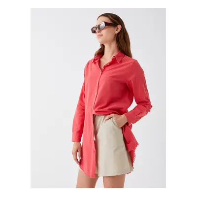 LC Waikiki Shirt Collar Plain Long Sleeve Women's Tunic