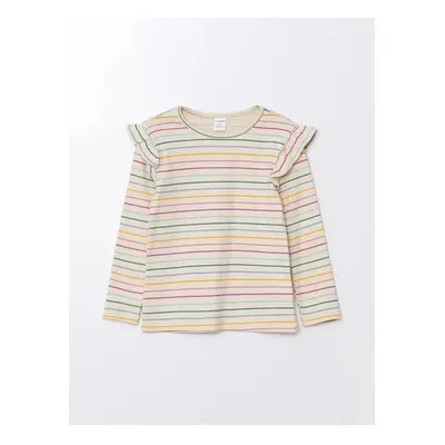 LC Waikiki LCW baby Crew Neck Long Sleeve Striped Baby Girl T-Shirt