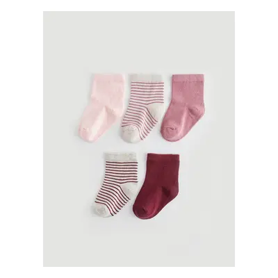 LC Waikiki LCW baby Patterned Baby Girl Sock Socks 5-Piece