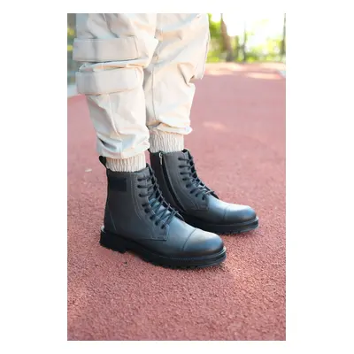 Riccon Smoke Men's Zippered Combat Boots