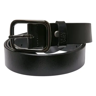 Thorn Buckle Synthetic Leather Belt Black