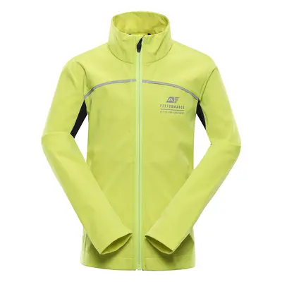 Children's softshell jacket with membrane ALPINE PRO GEROCO sulphur spring