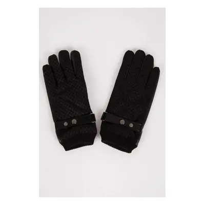 DEFACTO Men's Faux Leather Gloves L9308az24wn