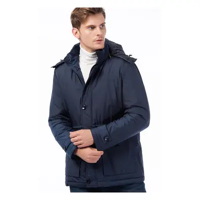 M8624 DEWBERRY MEN'S COAT-PLAIN NAVY BLUE