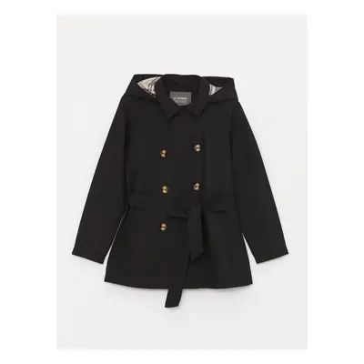 LC Waikiki Hooded Basic Girl's Trench Coat