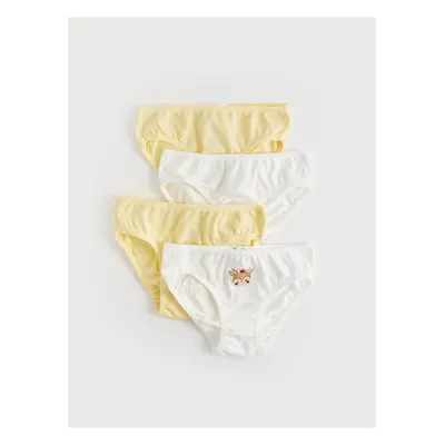 LC Waikiki 4-Piece Printed Cotton Baby Girl Briefs