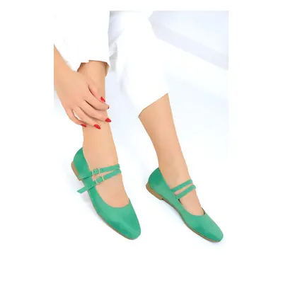 Soho Green Suede Women's Flats