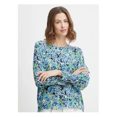 Blue Women's Floral Blouse Fransa - Ladies