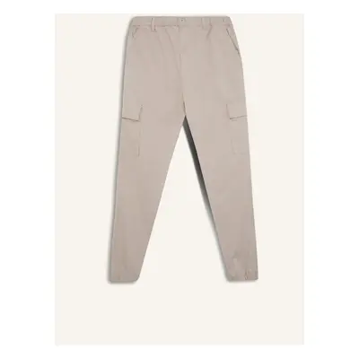 DEFACTO Jogger Gabardine Trousers Elastic Waist Cargo Pocket Elastic Leg