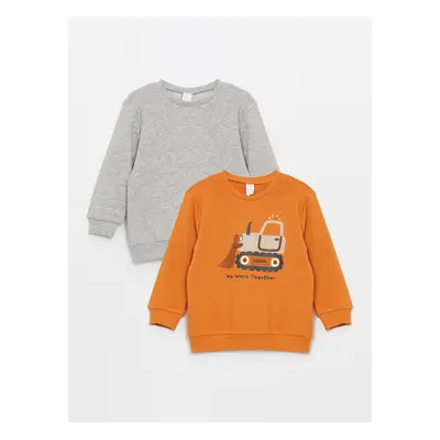 LC Waikiki Crew Neck Printed Long Sleeve Baby Boy Sweatshirt Pack