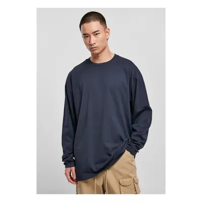 Heavy Oversized Garment Dye Long Sleeve Dark Blue