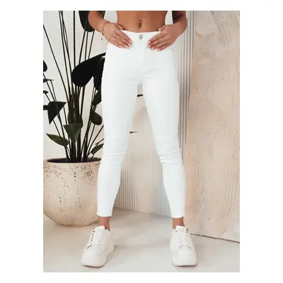 ALGATE women's denim trousers white Dstreet