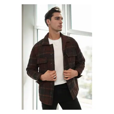 26796 Dewberry Checked Quilted Mens Jacket-TILE