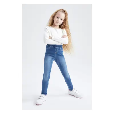 DEFACTO Girls' Three-Pocket Skinny Leg Jeans