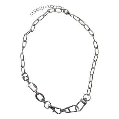 Necklace with different clasps - silver color