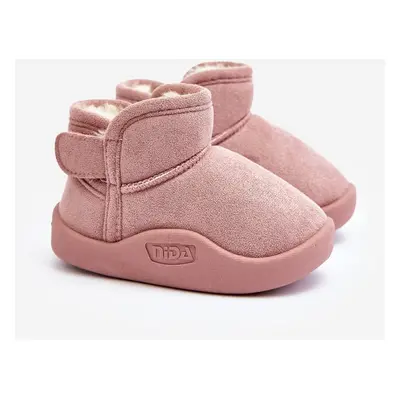 Pink Benigna children's snow boots lined with fur