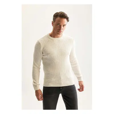 DEFACTO Standard Fit Crew Neck Textured Knitwear Sweater