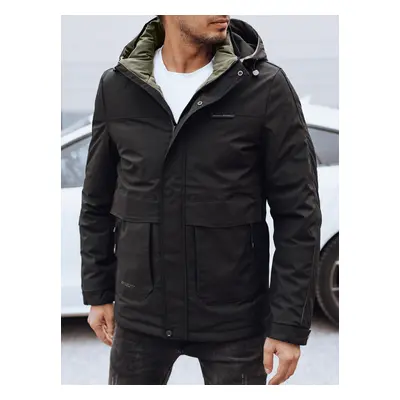 Men's winter jacket with detachable hood black Dstreet