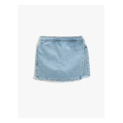 Koton Mini Denim Shorts Skirt Cotton