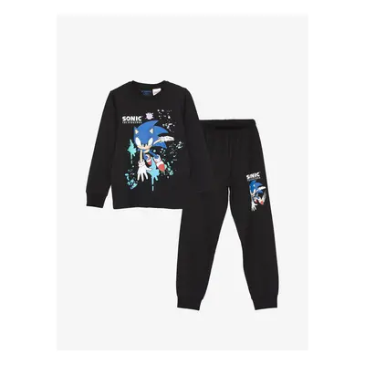 LC Waikiki Crew Neck Sonic Printed Long Sleeve Boys' Pajamas Set