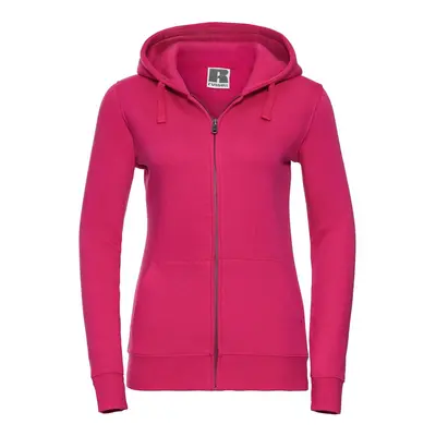 Pink women's hoodie with Authentic Russell zipper