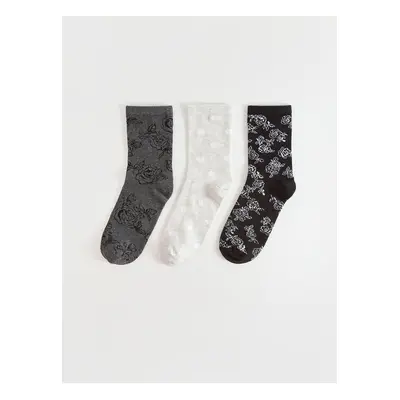 LC Waikiki 3-Pack of Lcw Patterned Women's Socks