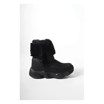 Riccon Szirnul Kids Zipper Snow Boots Black