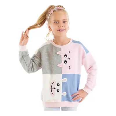 Denokids Cat And Teddy Bear Girls Sweatshirt