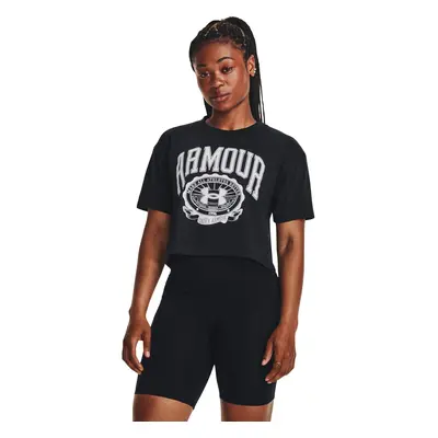 Women's T-shirt Under Armour Collegiate Crest Crop SS