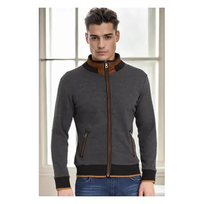 1021 DEWBERRY MEN'S SWEATSHIRT-DARK DIAGONAL ANTHRACITE