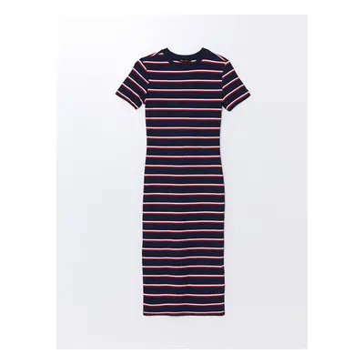 LC Waikiki LCW Crew Neck Striped Short Sleeve Women's Dress