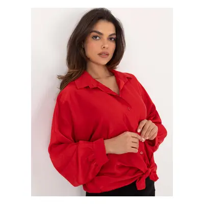 Red oversize shirt