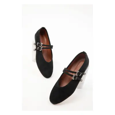 Soho Black Suede Women's Ballerinas (19935)