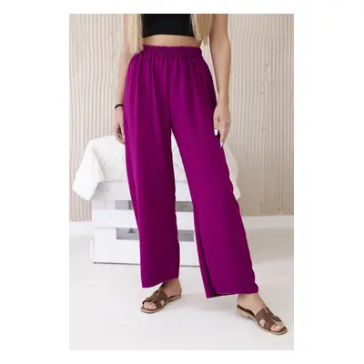 Plum wide trousers