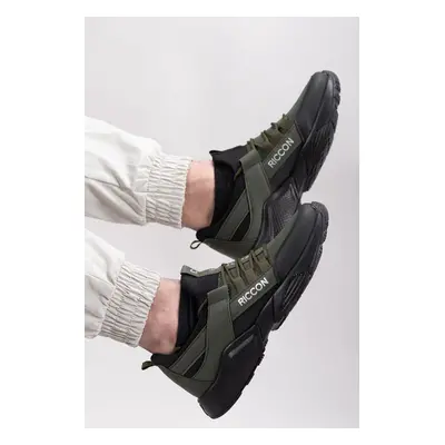 Riccon Unisex Khaki Black Sneakers