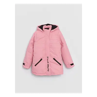 LC Waikiki Girls' Hooded Printed Down Coat