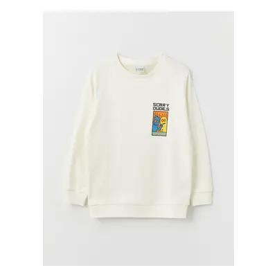 LC Waikiki Crew Neck Printed Long Sleeve Boy's Sweatshirt